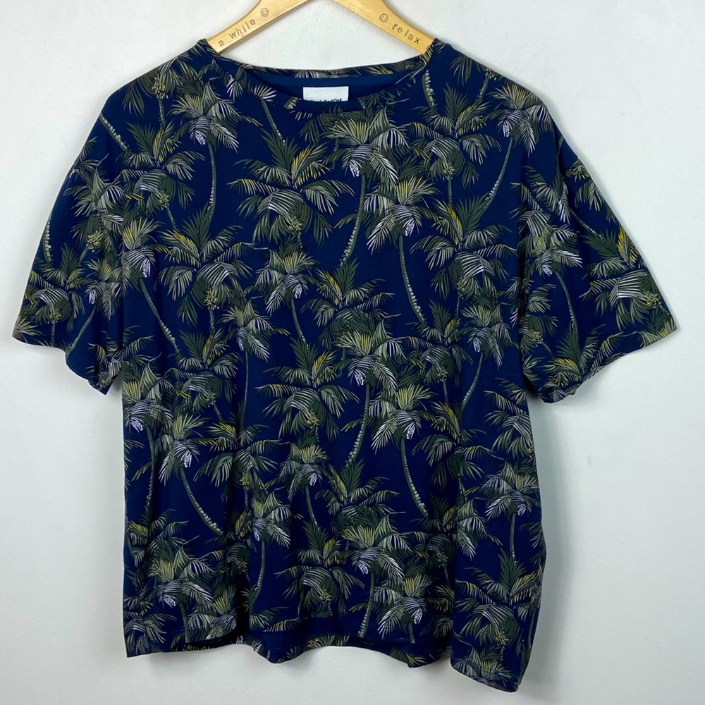 Frank and Oak Short Sleeve Palm Tree Crew Neck Tee - Picture 1 of 5